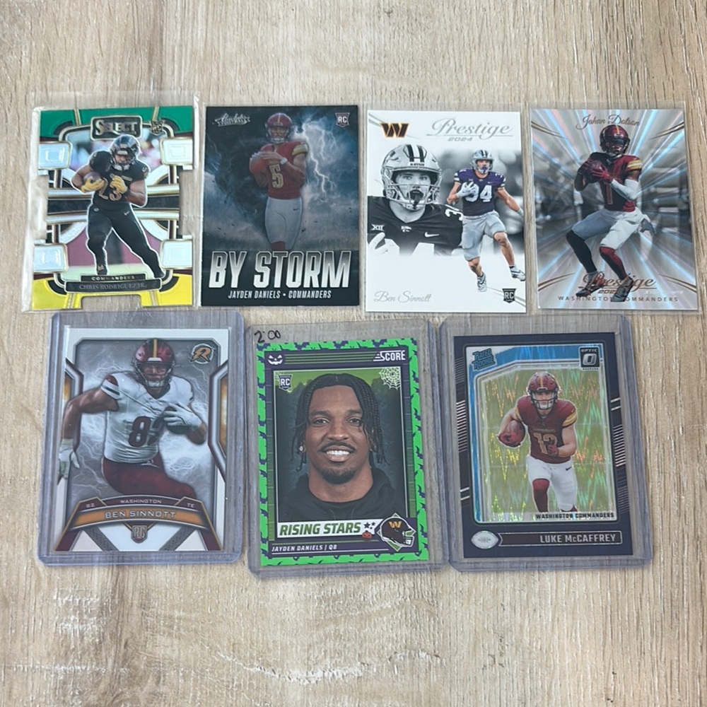Washington Commanders NFL Football Trading Card Collection
